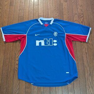 2001/2002 Glasgow Rangers Football Soccer Jersey - Size L